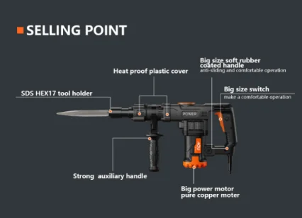 Factory Wholesale Demolition Hammer Jack Hammer to Remove Walls or Concrete for Breaking Concrete