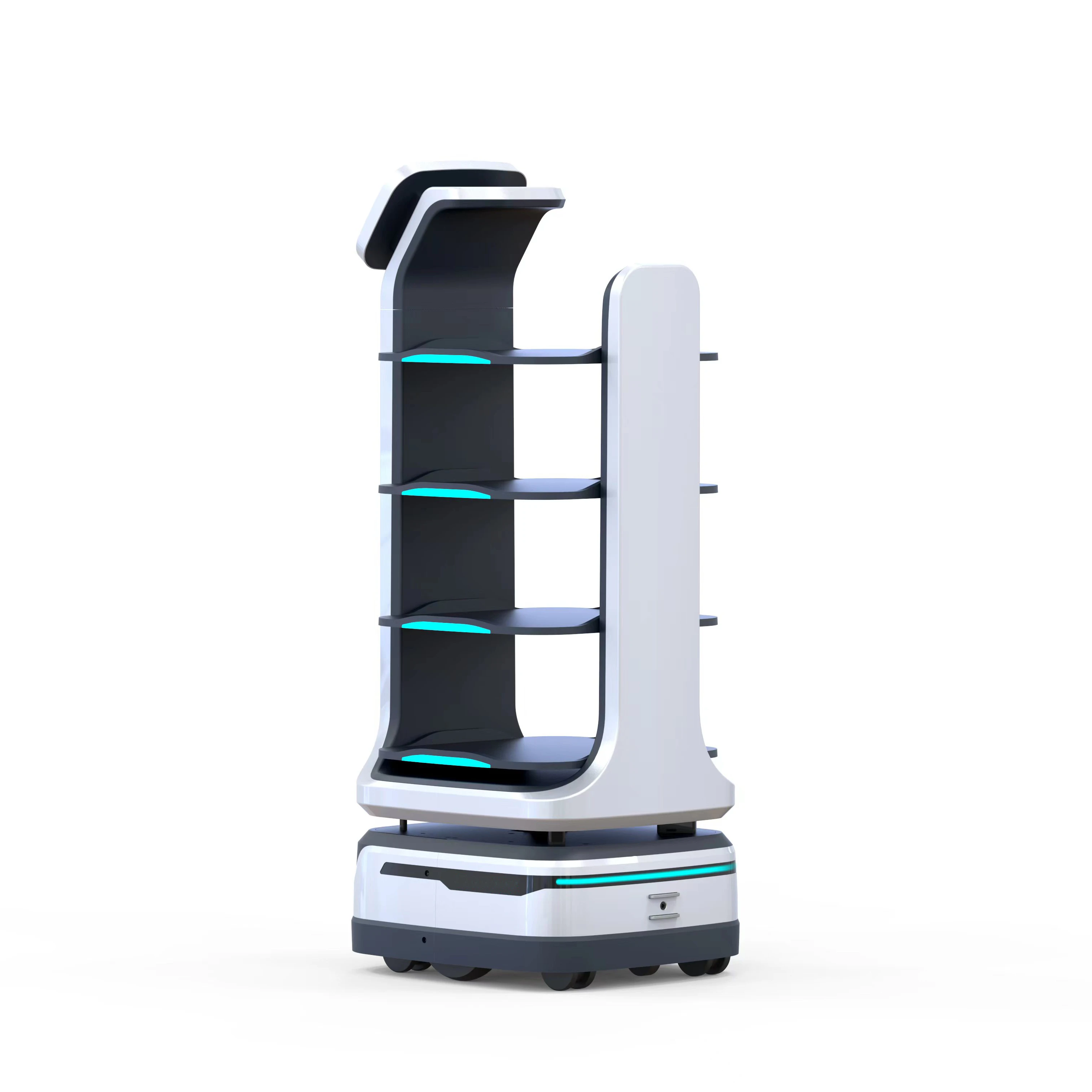 Custom design ABS material intelligent robot Mars smart AI food delivery robot for hotel