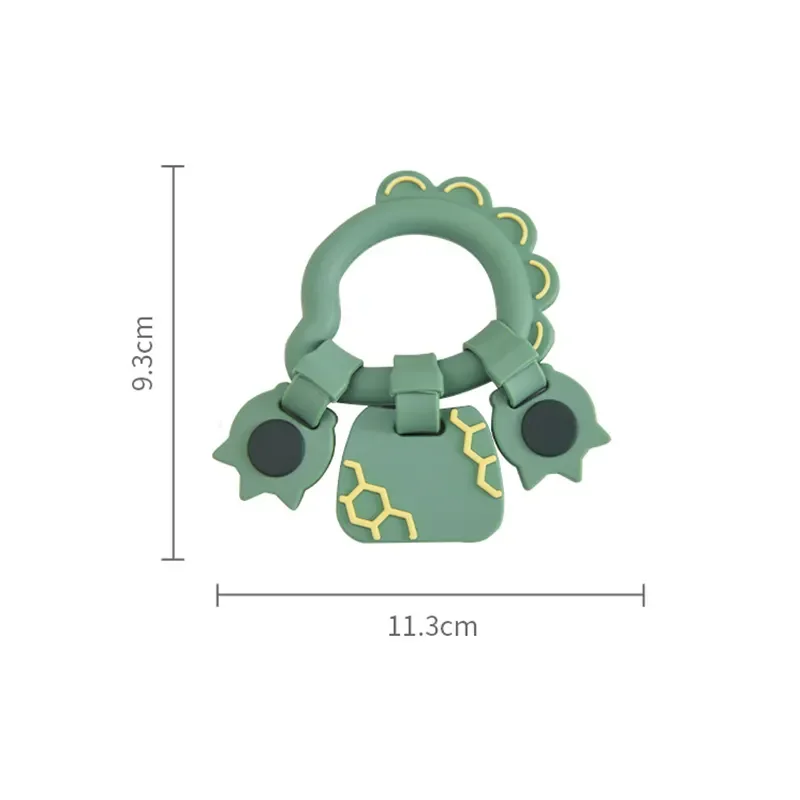 New Bpa Free Baby Silicone Teething Bracelets Key Teething Sticks Food Grade Silicone Dinosaur Rabbit Bunny Teether Baby Toys