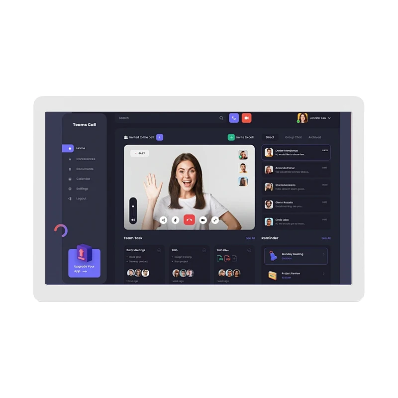 2025 настенный узкий ободок 14 дюймов Android 12 сенсорный экран Rk3399 1920*1080 Wifi Tablet