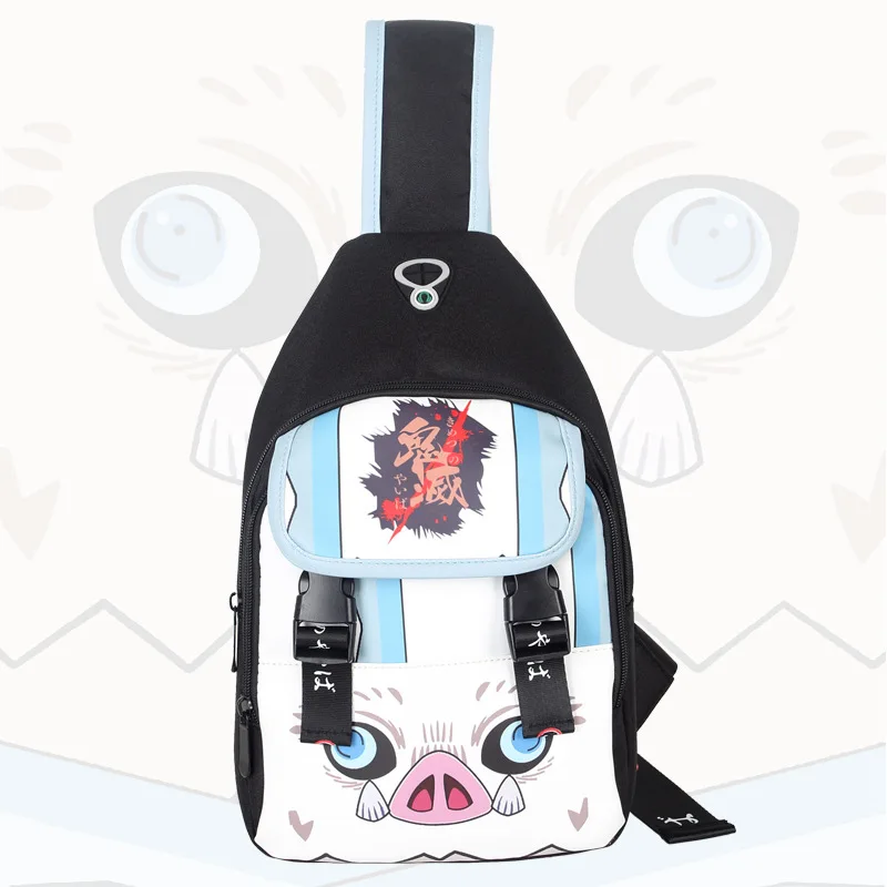 B655 Kamado Tanjirou Nezuko Agatsuma Zenitsu Tomioka Giyuu Kaneki Ken Scout Legion chest Bag Outdoor Running Fanny Pack