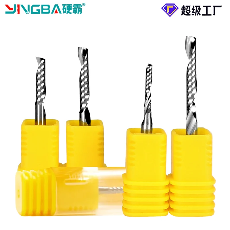 Cheap Price Single Flute Carbide End Mills For Aluminium Acrylic And Wood Cutting