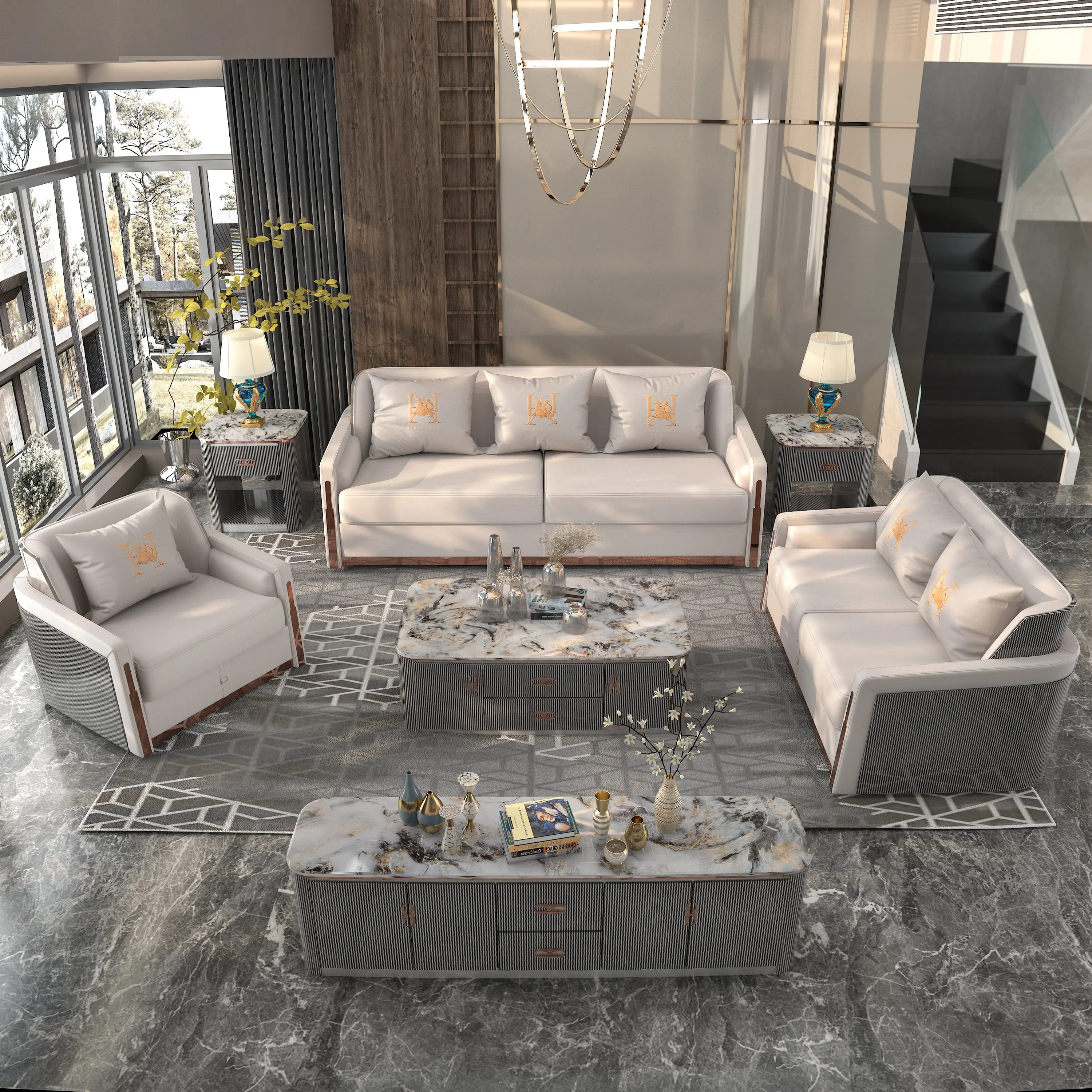 Custom other home furniture modern couch set living room sofa upholster large genuine leather sofa set living room furniture