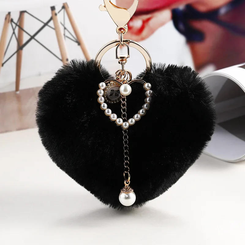 Promotional Gift Tassel keychain Genuine Rabbit Fur Pom pom Keychain/ key Chain