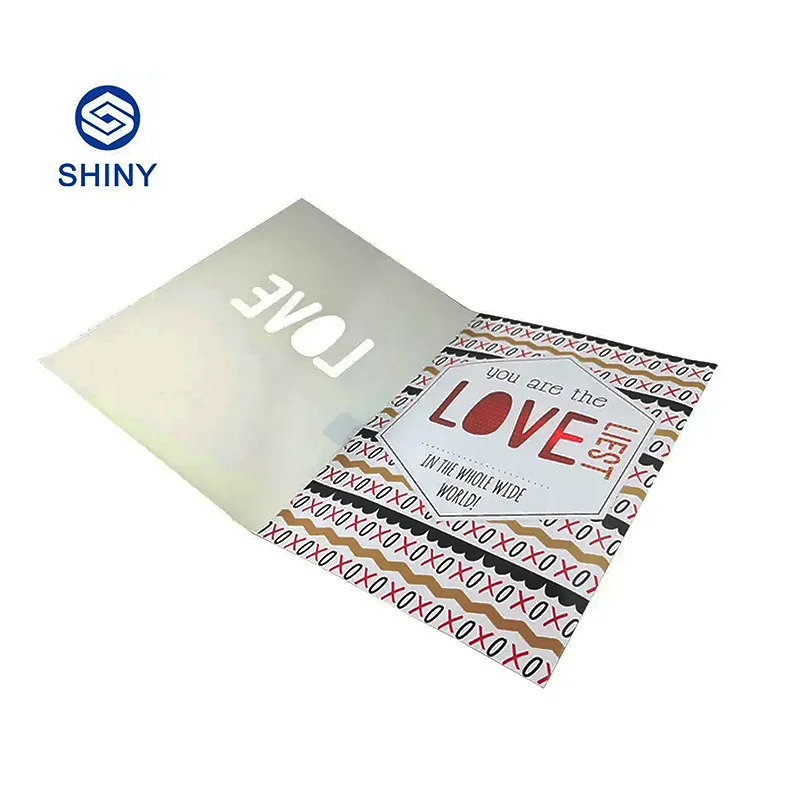 Custom Luxury Box lcd Screen Recordable Music Greeting Card Happy Pop up Birthday Invitation Card 3d Sound Chip Manufacturer
