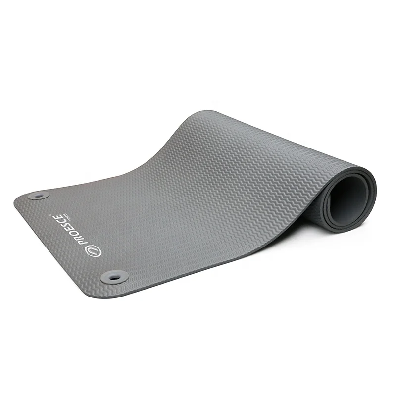 High Density Eco Friendly NBR Comfort Foam Exercise Yoga Mat with Eyelet for Pilates Fitness Workout