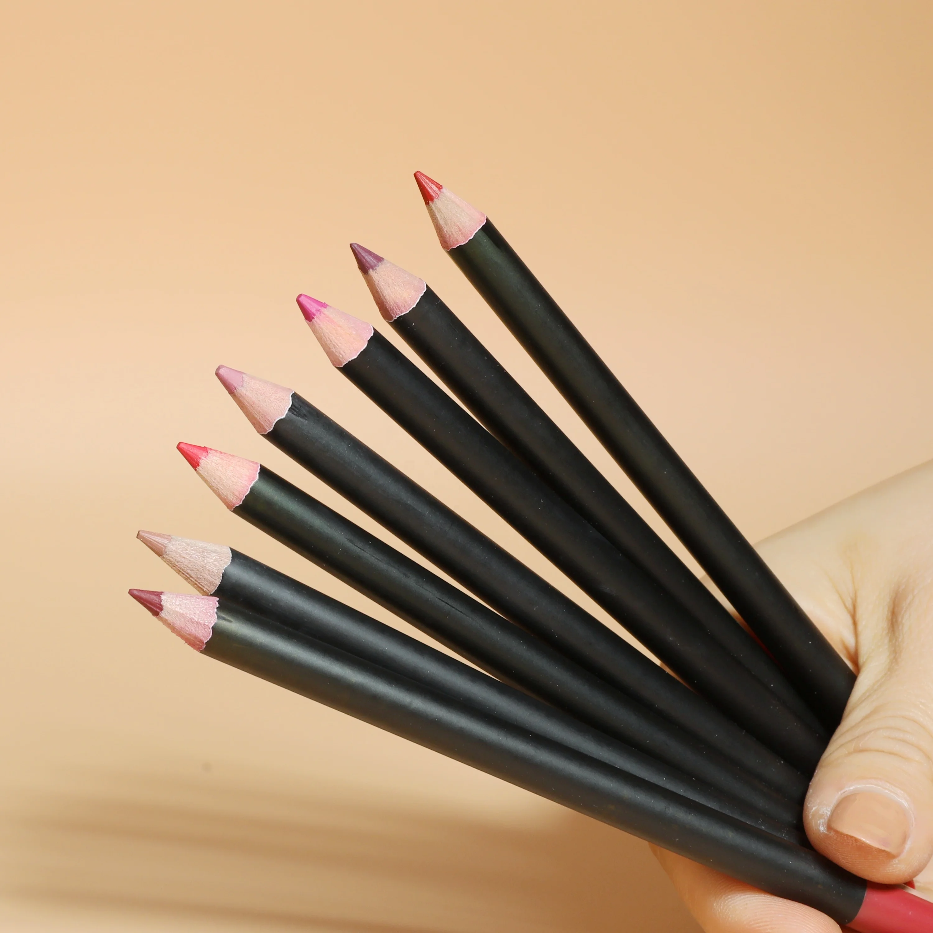 Lipstick Logo printing private label matte dark brown lipliner custom waterproof lip pencil wholesale bulk vegan lip liner