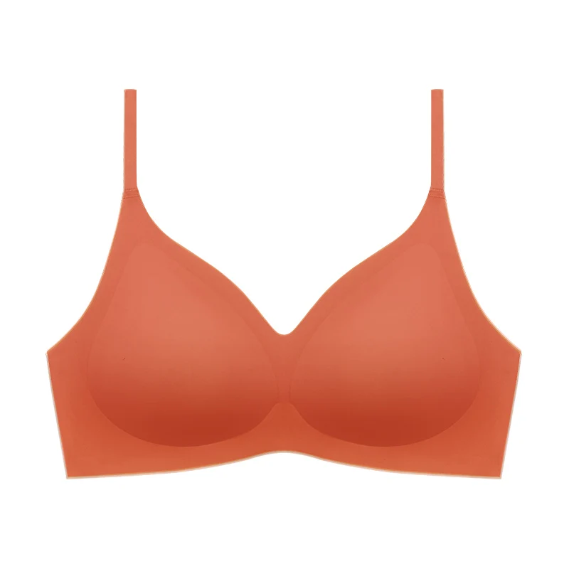 2024 New Japanese Ladies One Piece Seamless Female Bra Plain Double Layered Sports Yoga Bra