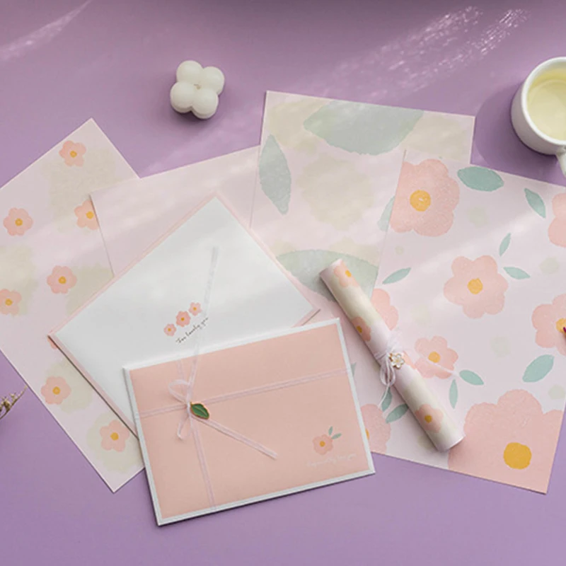 Оригинальный Весенний романтический набор канцелярских принадлежностей в западном стиле Канцелярские Принадлежности для студенческого общежития и учебы 2023 Новый Печатный логотип