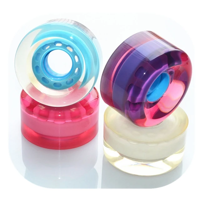 Wholesale PU Roller Skateboard Wheels in pink Red Yellow Purple Black Blue Orange