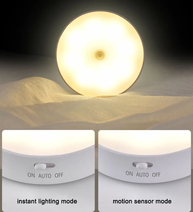 human body interaction activated pir motion sensor smart led kids bedroom wall night lights for home indoor modern electric lamp