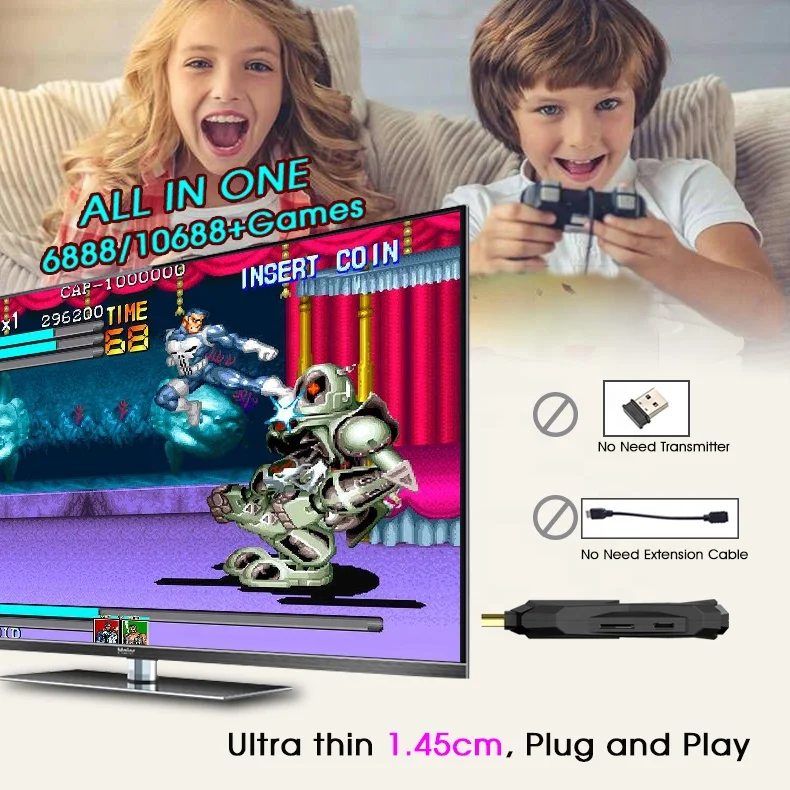 Free Wireless Controller 4K Family TV Video 2 Player 6888 Arcade Games Video Juegos  Consolas De Juegos Video Consola
