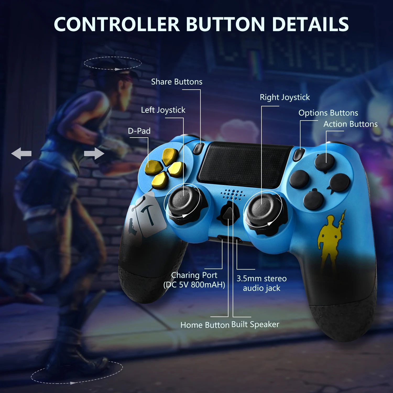 Travelcool 2022 New Design Custom PS4 Wireless Game Controller