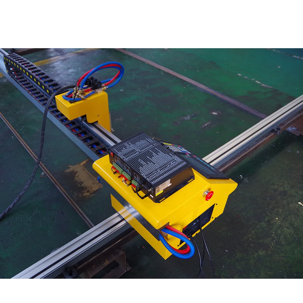 
small gantry type double rails drive CNC portable plasma and flame cutter 