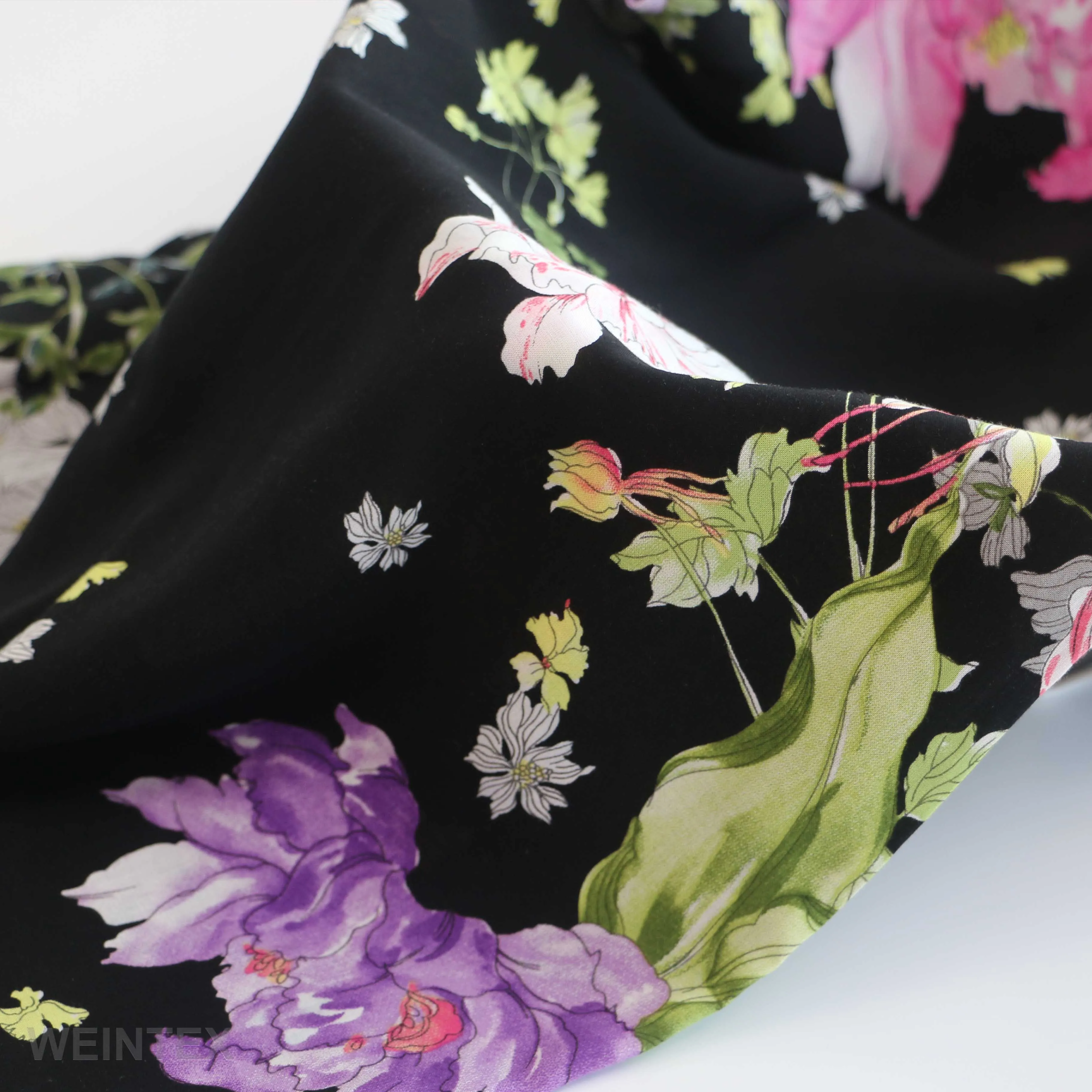 WI-R01-92650 Wholesale cheap viscose fabric floral printing suppliers 3068 100% rayon for ladies garment