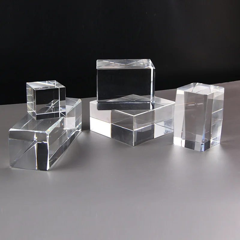 Personalized custom crystal glass craft blank Crystal block Photo laser 3d engraving blanks crystal glass cube