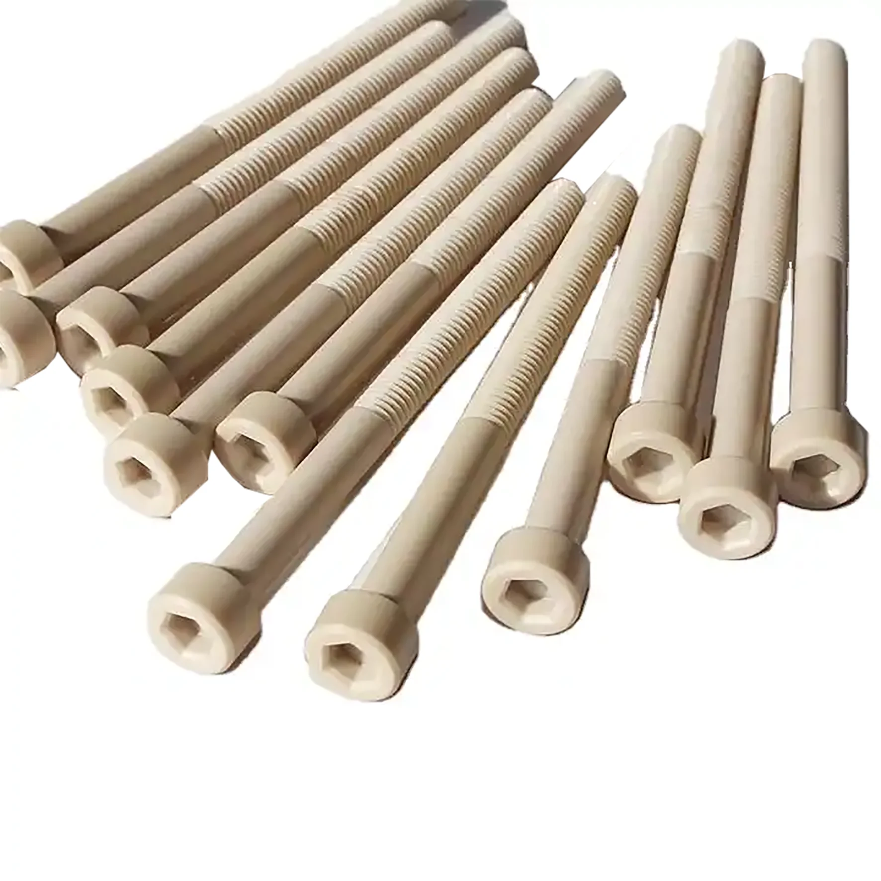 China Fastener Manufacturing White Nylon Hexagon Screw Insulated Screw Plastic Screws