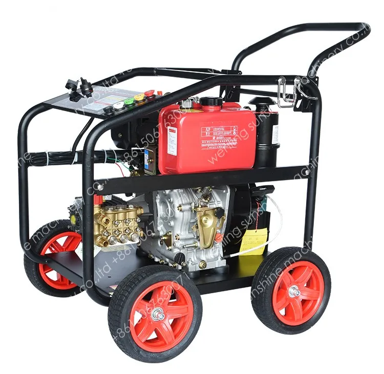 Movable 280Bar 4000PSI OEM High Pressure Car Washer Petrol/Diesel Jet Cleaning Machine Cold Water AR Pump Industrial Washer