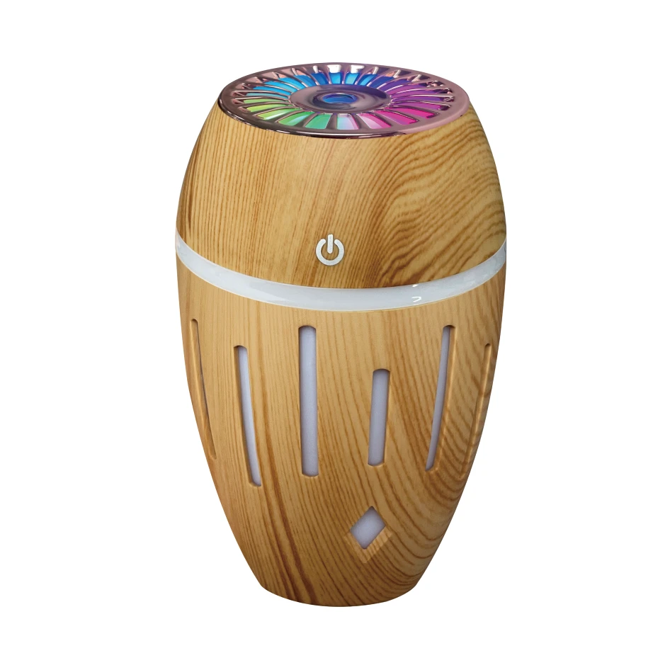 New Releases 2023 Wood Car air Humificador Flash Light Usb Humidifier Portable Diffuser Ultrasonic Air Humidifiers