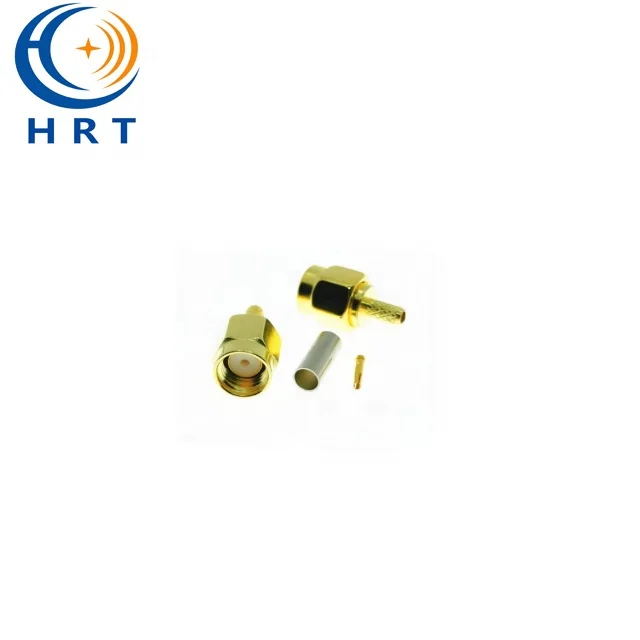 SMA Male Plug Or RP-SMA Male (Female Pin) Jack Crimp RG58 LMR195 RG142 RG400 RG223 RF Connector