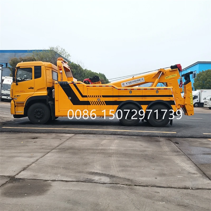 Dongfeng 6*4 большегрузный эвакуатор 20 тонн для спасения метро муниципальная помощь на дороге