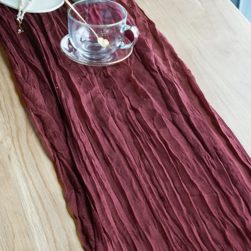 Luxury Comfort Gauze Noridc Woven Cheap Table Runner Wedding Decoration