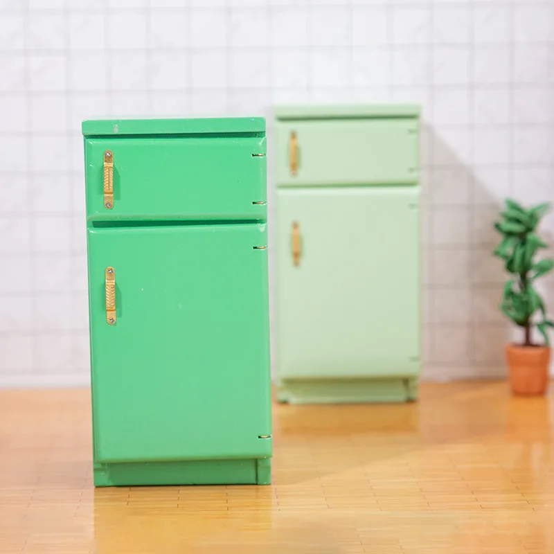 Dollhouse Decoration Accessories Mini Dollhouse Furniture Refrigerator Miniature Living Room Pretend Play Toy