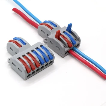 
Low MOQ 32 A Mini Fast Wire Connector Push in Conductor Terminal Block Universal spl 42 spl 62 PCT small wire connectors  (1600056155130)