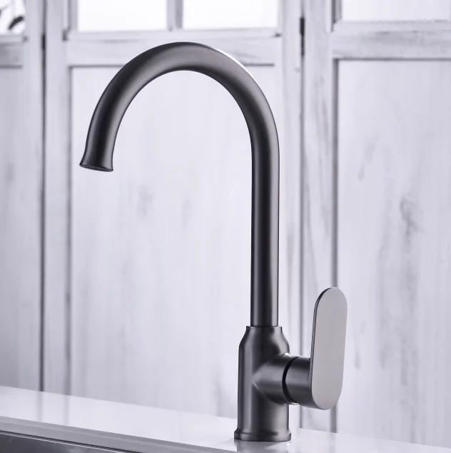 Polished Hot And Cold Basin Sink Water Taps Mixers 304 Stainless Steel Kitchen Faucet