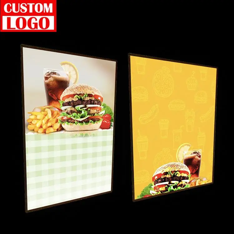 Ultra Slim Aluminum Profile Backlit Led Light Box Sign Advertising Light Boxes  A3 Led Light Box