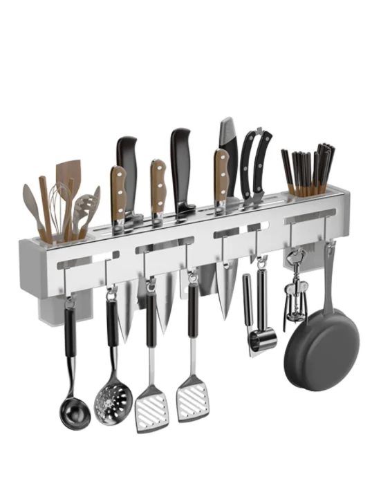 New Design Stainless Steel Knife Storage Wall Mounted Kitchen Magnetic Knife Holder/rack