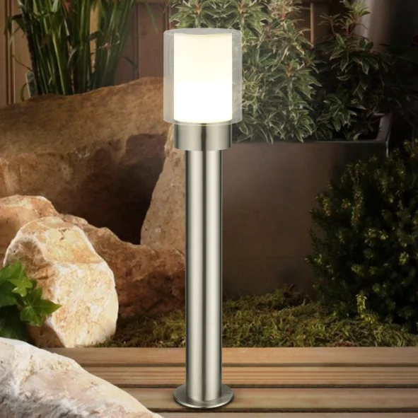 Modern waterproof stainless steel torch shape garden e27 external lights outdoor for gardens