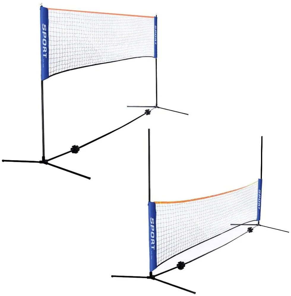 Hot Sale 12 FT Portable Badminton Tennis Volleyball Net Frame Adjustable Beach Tennis Net
