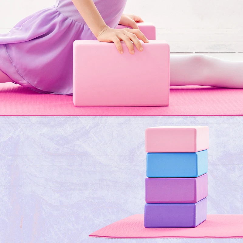 OEM Wholesale High Quality Non Slip Waterproof Engraved Eco Friendly EVA Foam Grey Color Yoga Blocks