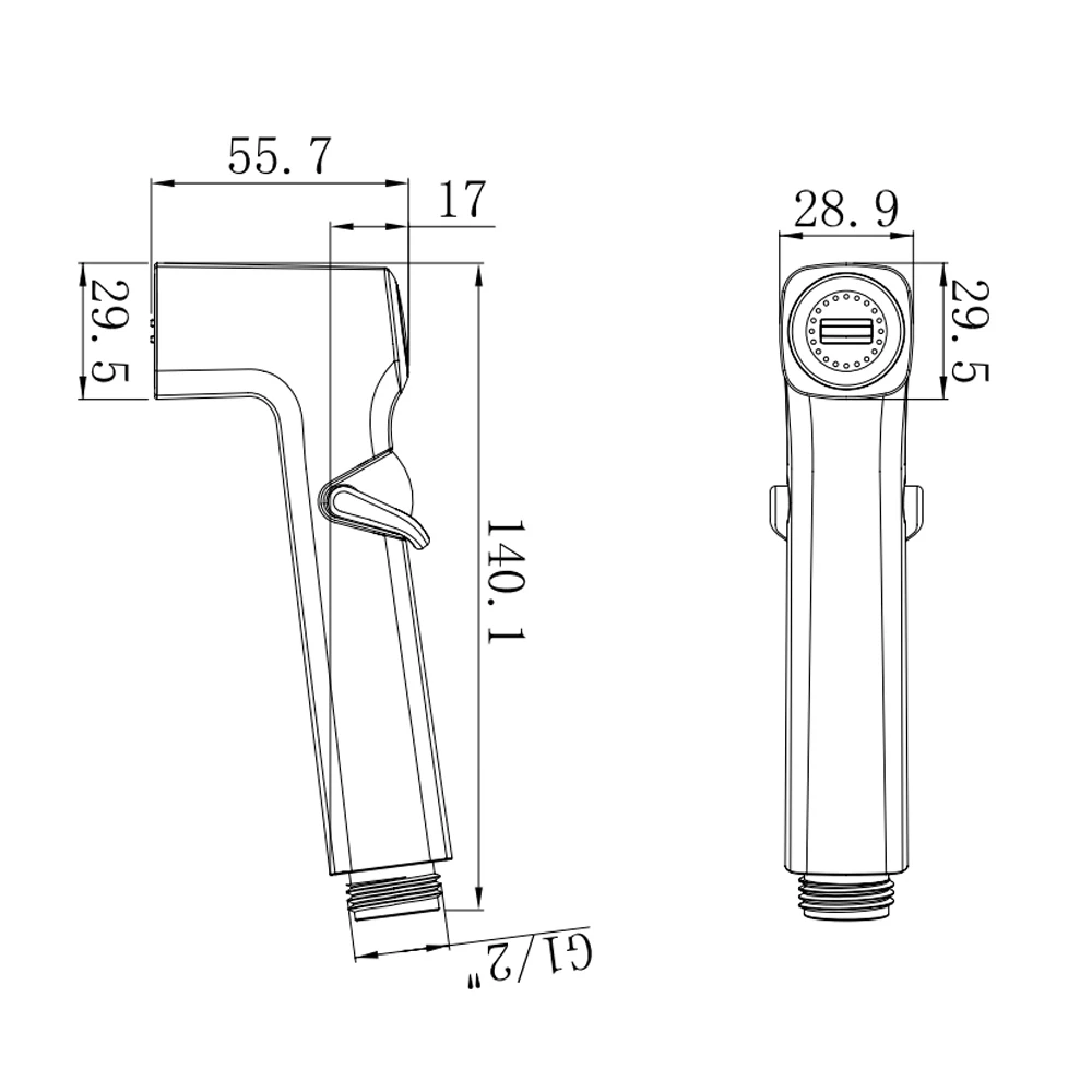ABS Hand Held Bidet Sprayer Bathroom Accessories Supplies Toilet Bidet Spray Shattaf Set