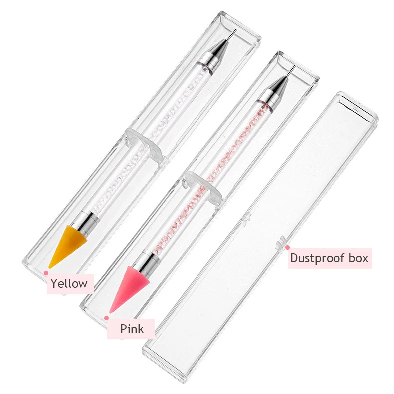 Nail Art Rhinestones Kit Nail Gems Ab Flatback Rhinestones Gems Stones, with Storage Box/Wax Pencil/Tweezers for Nail Art Craft