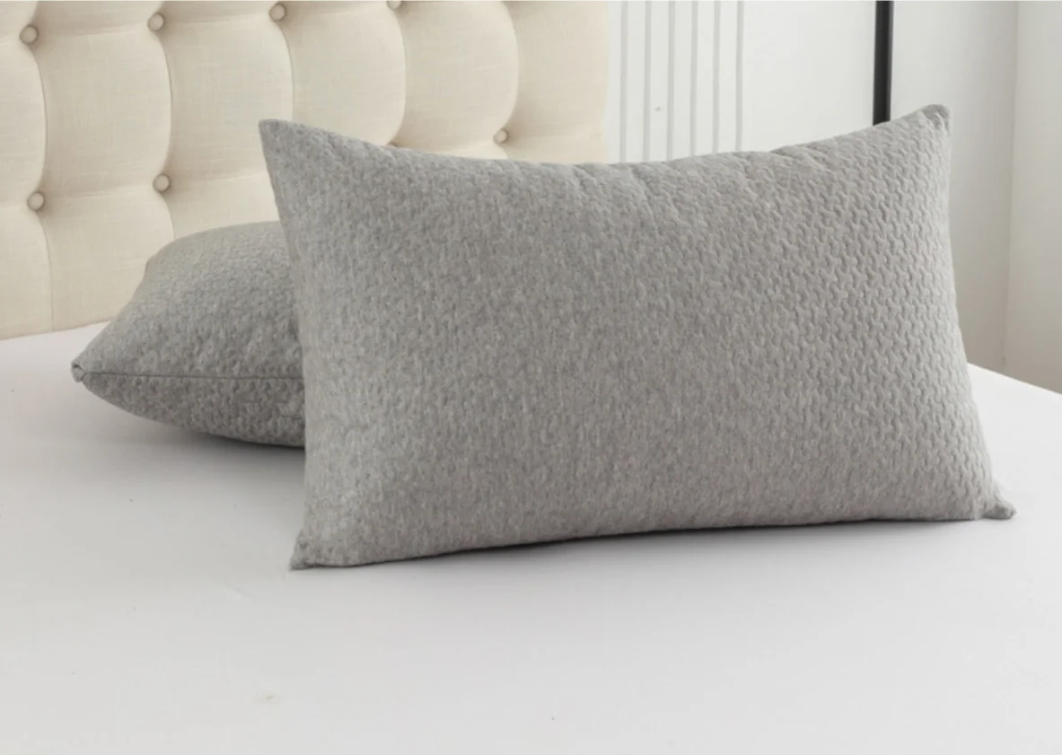 48*74cm Factory Direct Sales Bamboo Fiber Cotton Air Layer Pillow Core Protective Cover Gray Waterproof Dirt Insulation