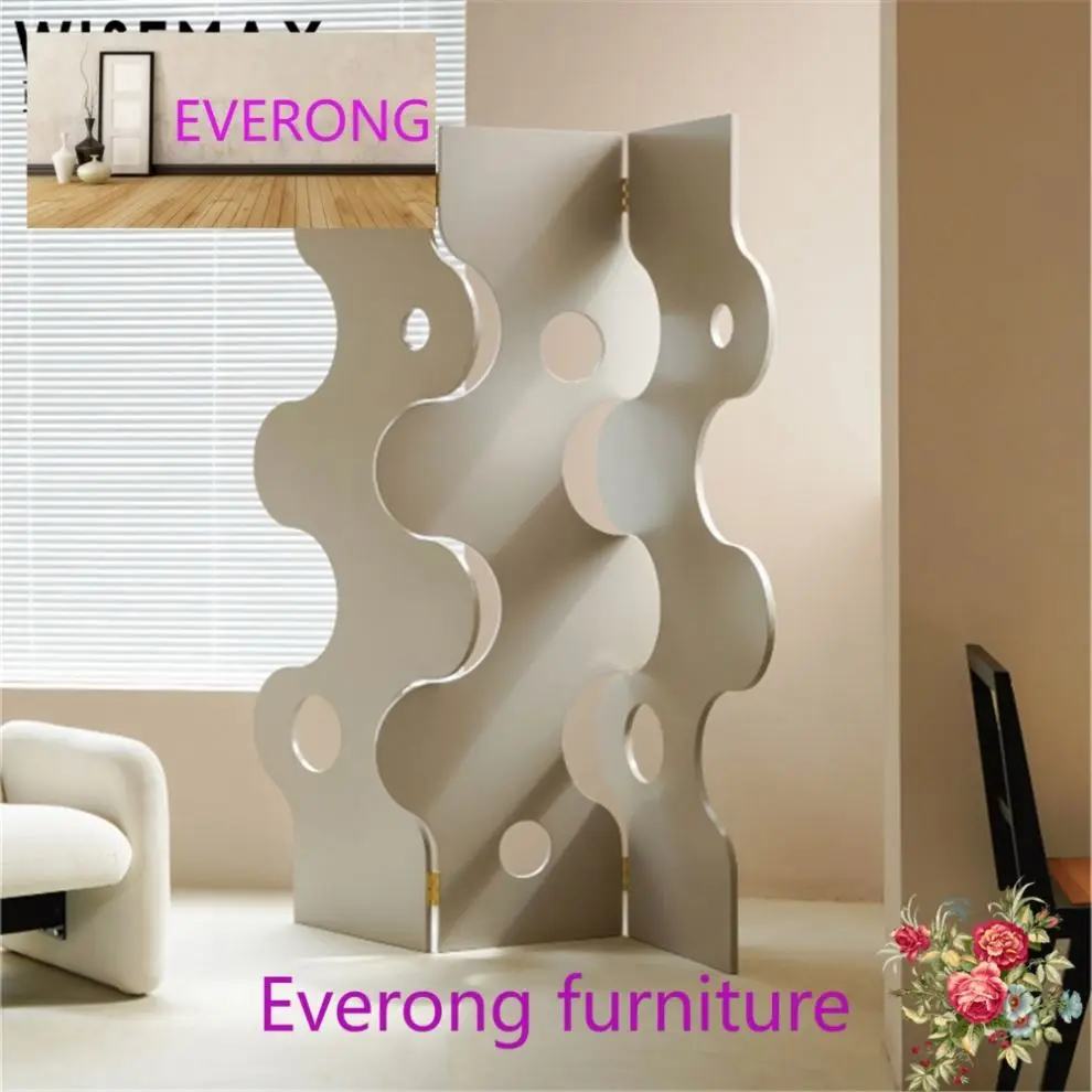 EV FURNITURE Nordic indoor decor Openwork curve shape screen Folding acrylic partition for home