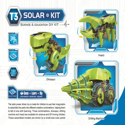 
Solar toy DIY model dinosaur robotics kit 
