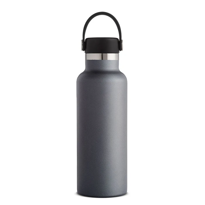 500ml Eco-friendly double walled insulated pretty stainless steel hip flask sport water bottle thermos with strong flex lid