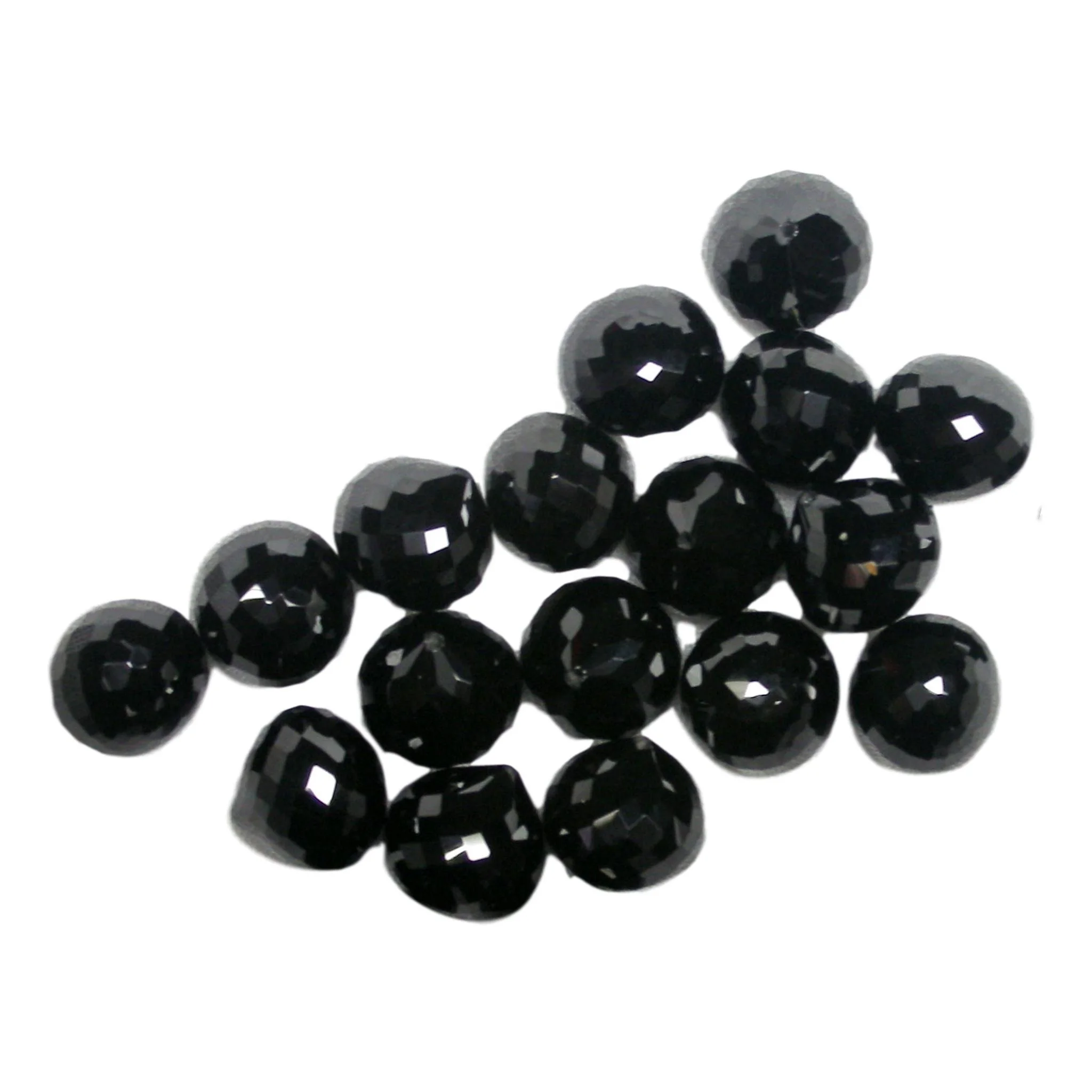 Faceted Black Spinel Gemstone Checkerboard Cut Top Flat Bottom With Various Shapes And Sizes Made On Custom Orders Faceted Black