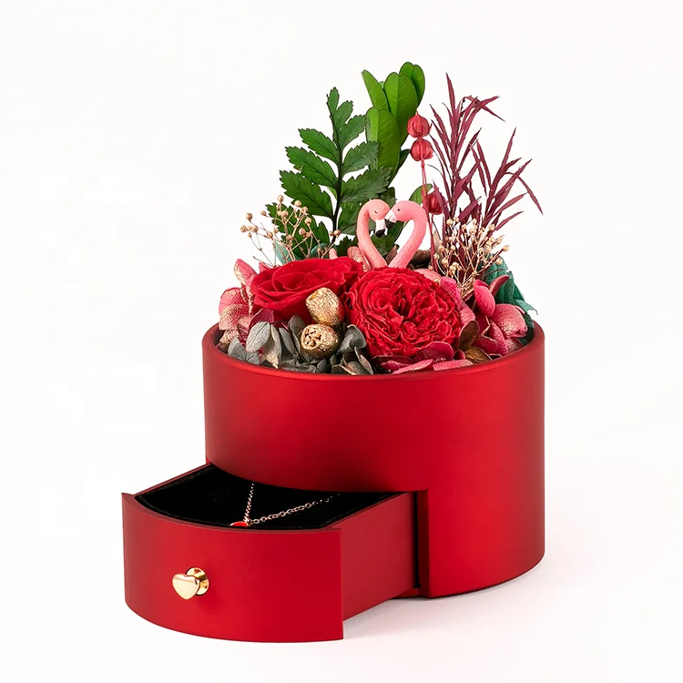 Christmas hot selling factory direct spot supply Yongsheng flower jewelry box ring packing box