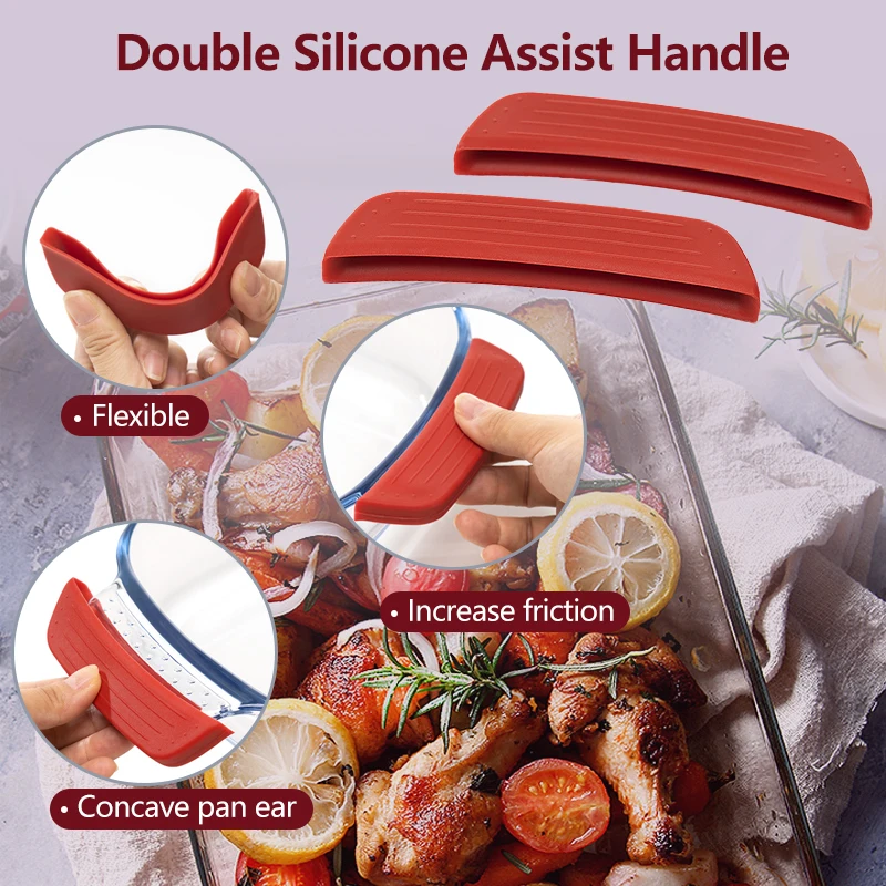 IKOO Прямоугольные Стеклянные Формы для выпечки с ручками приготовления пищи