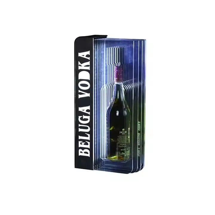 Luxury and exquisite acrylic bar display for alcoholic drinks stand