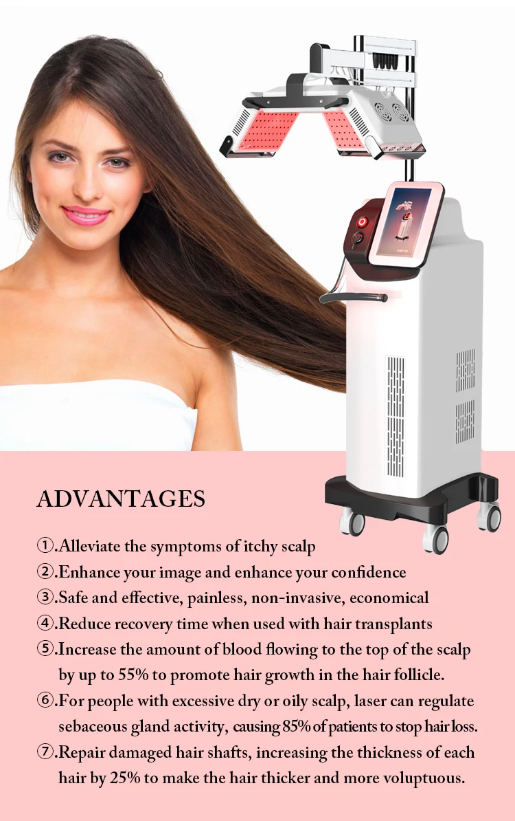 2023 Hottest Anti Hair Loss Treatment 660nm Diode Laser Regrowth Machine Anti-hair Therapy