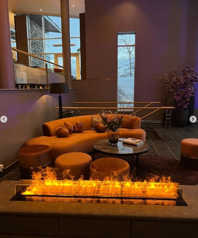 Led Electric Fireplace Manufacturer Custom Size 3D Atomization Electric Water Vapor Fire Steam Fireplace Luxury Interior Decor