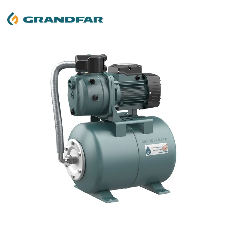 GRANDFAR 220V 50Hz 0.75HP 0.55kw Automatic JET Water Pumps With Pressure Tank Household Jet Pump Station