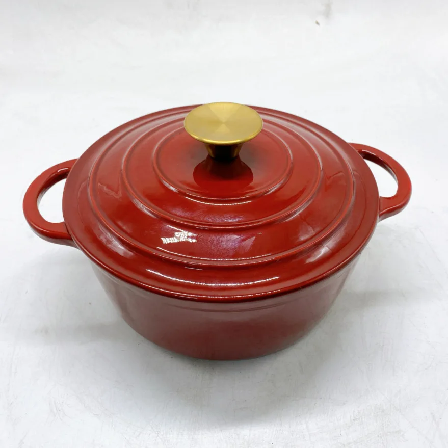 Nordic Style Chinese Design Oval Nonstick Enamel Cookware Soup & Stock Pots Casserole Dish and Pots