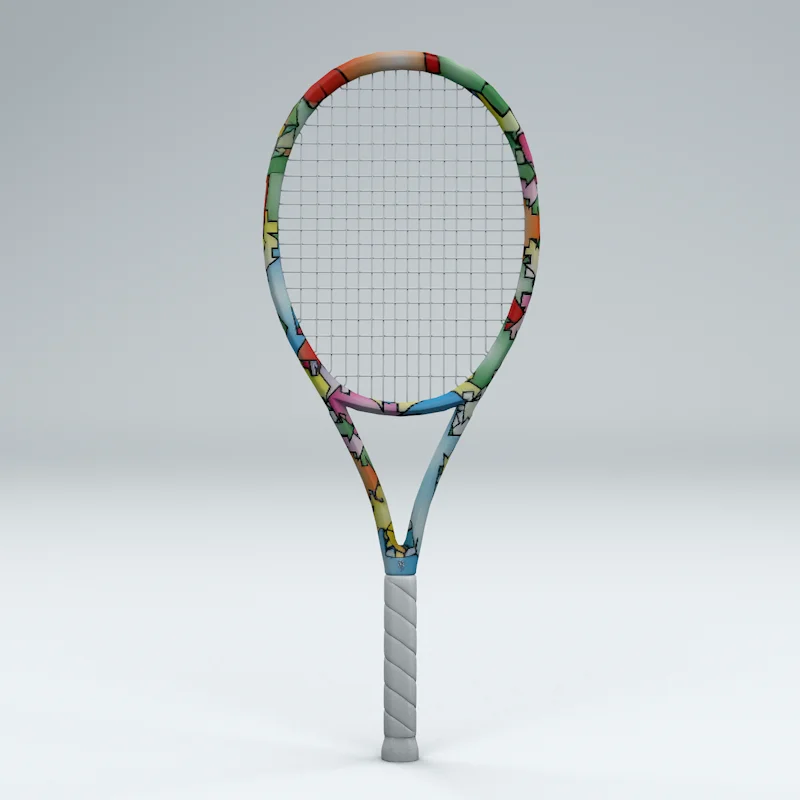 digitally enhanced colorful puzzle trainer carbon fiber professional occasion lightweight tournament 27inch oem tennis racket