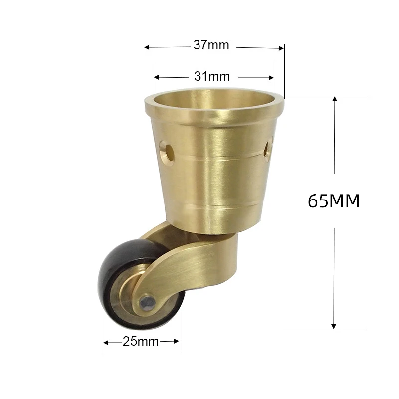 Sofas Chair Hardware Stability Casters Solid Brass Swivel Wheels Small Chrome Furniture Castor Piano Caster with Cups